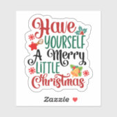 Weihnachtsstickerdesign Aufkleber (Blatt)