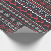 Weihnachtsstickerei Geschenkpapier (Ecke)