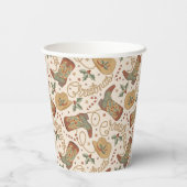 Weihnachtsstiefel und Hatter-Muster im Western Pappbecher (Rückseite)