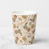 Weihnachtsstiefel und Hatter-Muster im Western Pappbecher (Links)