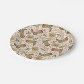 Weihnachtsstiefel und Hatter-Muster im Western Pappteller (Schrägansicht)