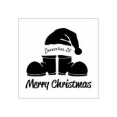 Weihnachtsstiefel und Hut Gummistempel (Prägung)