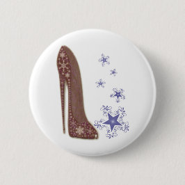 WeihnachtsStilett-Schuh-Kunst und Button