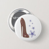 WeihnachtsStilett-Schuh-Kunst und Button (Vorne & Hinten)