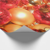 Weihnachtsstilvolle glänzende Beleuchtung verziert Geschenkpapier (Ecke)