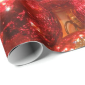 Weihnachtsstilvolle glänzende Beleuchtung verziert Geschenkpapier (Rolleneckpunkt)