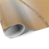 Weihnachtsstilvolles glänzendes Gold verziert Geschenkpapier (Rolleneckpunkt)
