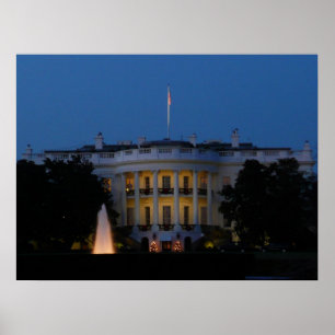 Weihnachtsstimmung am Weißen Haus in Washington DC Poster