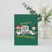 Weihnachtsstimmung aufhellen postkarte (Stehend Vorderseite)