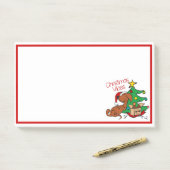 Weihnachtsstimmung Dachshund-Hund Post-It Notizen (Auf Schreibtisch)