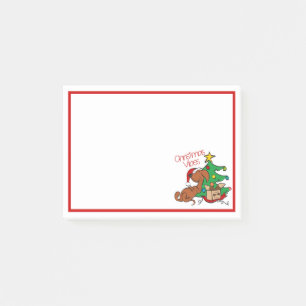 Weihnachtsstimmung Dachshund-Hund Post-It-Notizen Post-it Klebezettel