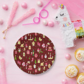 Weihnachtsstimmung, Design mit vielen Süßigkeiten Pappteller (Party)