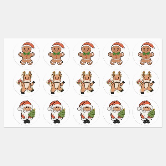 Weihnachtsstimmung Etiketten (Blatt)