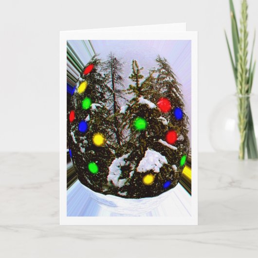 Weihnachtsstimmung Feiertagskarte (Vorderseite)