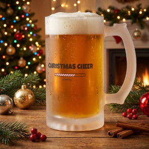 Weihnachtsstimmung - Fortschrittsbalken - Wird gel Mattglas Bierglas