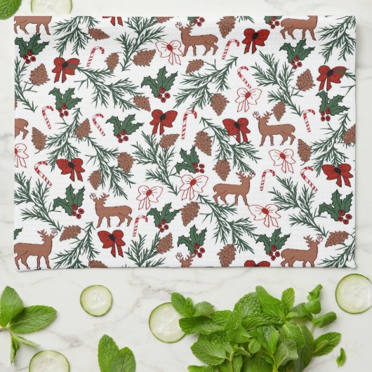 Weihnachtsstimmung Geschirrtuch (Gefaltet)