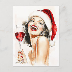 Weihnachtsstimmung im Wassercolor-Stil Postkarte