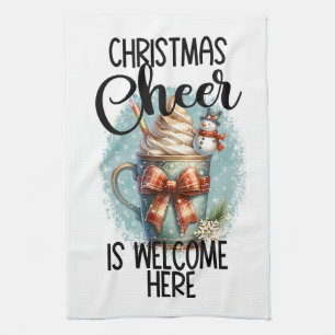Weihnachtsstimmung ist hier willkommen geschirrtuch