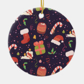 Weihnachtsstimmung Keramik Ornament (Vorne)