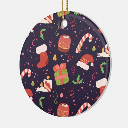 Weihnachtsstimmung Keramik Ornament (Links)