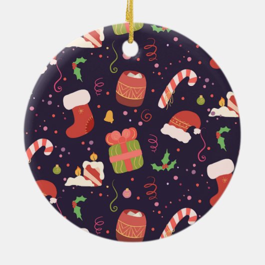 Weihnachtsstimmung Keramik Ornament (Hinten)