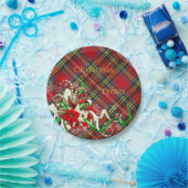 Weihnachtsstimmung Leckereien Kariert Tartan Candy Pappteller (Party)