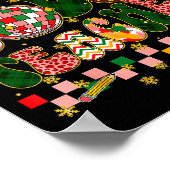 Weihnachtsstimmung Lehrer Leopard Schneemann Xmas Poster (Ecke)