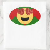 Weihnachtsstimmung Ovaler Aufkleber (Tasche)