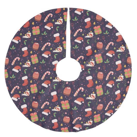 Weihnachtsstimmung Polyester Weihnachtsbaumdecke (Vorderseite)