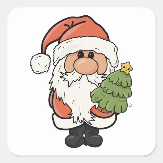 Weihnachtsstimmung Quadratischer Aufkleber (Vorderseite)