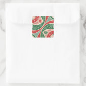 Weihnachtsstimmung Quadratischer Aufkleber (Tasche)