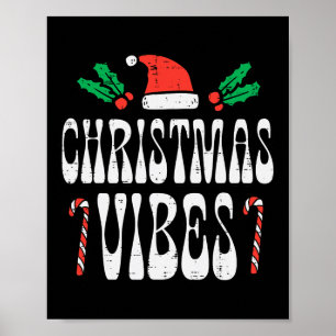 Weihnachtsstimmung Retro Vintage Groovy Xmas Männe Poster