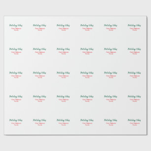 Weihnachtsstimmung rot Weihnachten Familienname Da Geschenkpapier