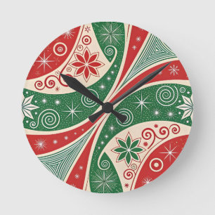 Weihnachtsstimmung Runde Wanduhr