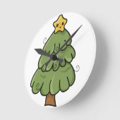 Weihnachtsstimmung Runde Wanduhr (Winkel)