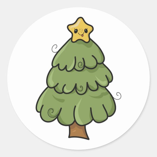 Weihnachtsstimmung Runder Aufkleber (Vorderseite)