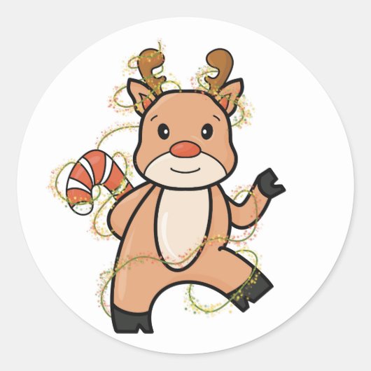 Weihnachtsstimmung Runder Aufkleber (Vorderseite)