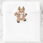 Weihnachtsstimmung Runder Aufkleber (Tasche)