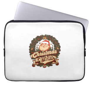 Weihnachtsstimmung Santa Claus Kranz Glocken Laptopschutzhülle