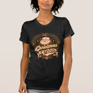 Weihnachtsstimmung Santa Claus Kranz Glocken T-Shirt