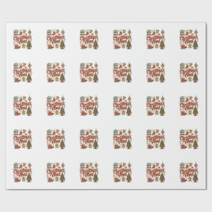 Weihnachtsstimmung Schneekugel Lebkuchenmann Baum Geschenkpapier