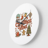 Weihnachtsstimmung Schneekugel Lebkuchenmann Baum Große Wanduhr (Winkel)