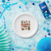 Weihnachtsstimmung Schneekugel Lebkuchenmann Baum Pappteller (Party)