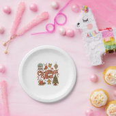 Weihnachtsstimmung Schneekugel Lebkuchenmann Baum Pappteller (Party)