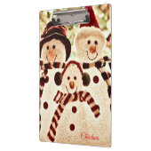Weihnachtsstimmung Schneemann Feier Klemmbrett (Links)