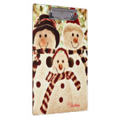 Weihnachtsstimmung Schneemann Feier Klemmbrett (Rechts)