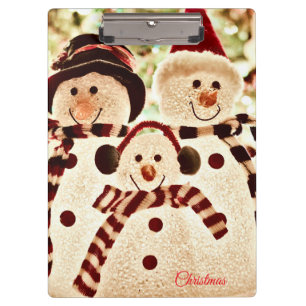 Weihnachtsstimmung Schneemann Feier Klemmbrett