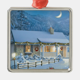Weihnachtsstimmung Silbernes Ornament
