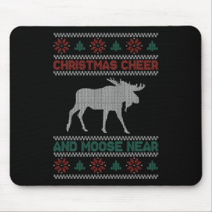 Weihnachtsstimmung und Elch in der Nähe - Elch Mousepad