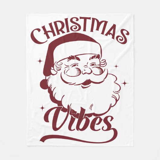 Weihnachtsstimmung Vintage-Design Fleecedecke (Vorderseite)